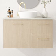 Hamilton 900mm Wall Hung Single Vanity with Solid Surface Countertop